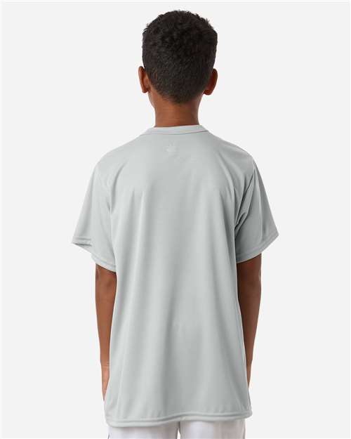 Youth B-Core Placket Jersey - OnModelBack - B27285352 - Silver