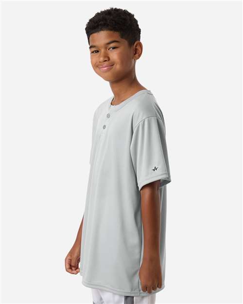 Youth B-Core Placket Jersey - OnModelSide - B27285352 - Silver