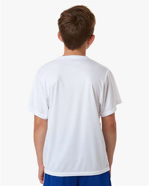 Youth B-Core Placket Jersey - OnModelBack - B27285002 - White