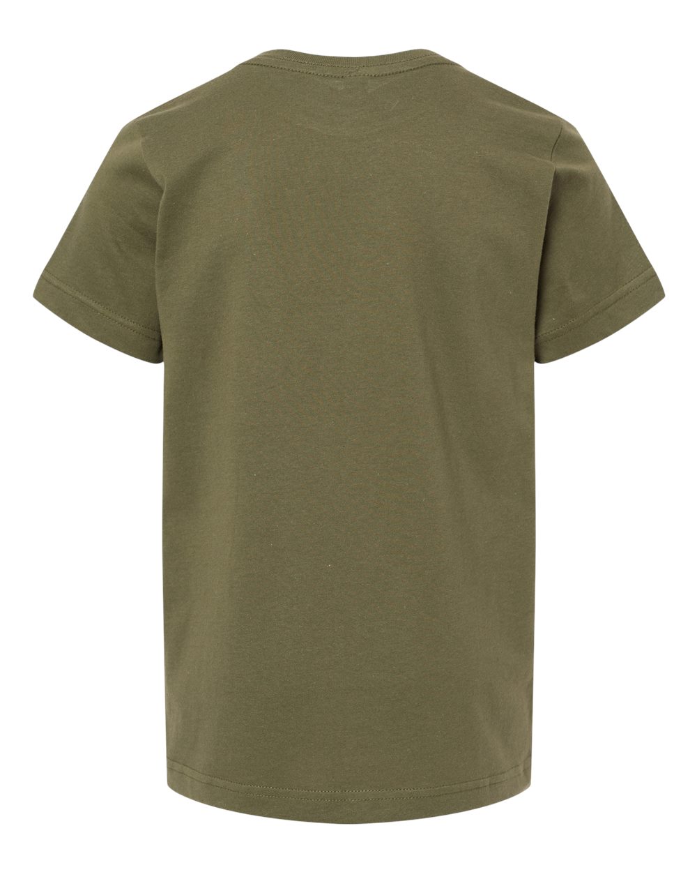 Youth Fine Jersey Tee - Back - B38038632 - Military Green