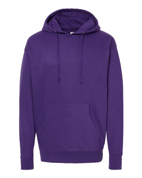 Midweight Hooded Sweatshirt - Front - B23676723 - Purple