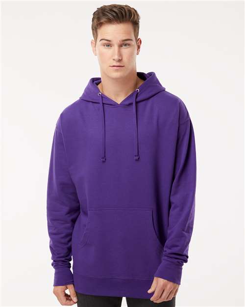 Midweight Hooded Sweatshirt - OnModelFront - B23676723 - Purple