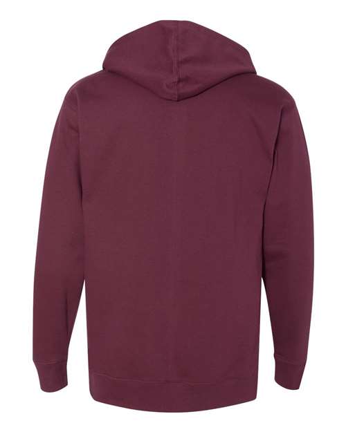 Midweight Hooded Sweatshirt - Back - B23676532 - Maroon