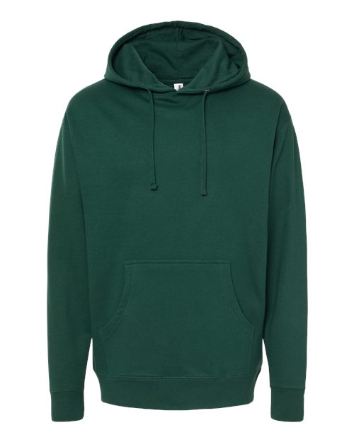 Midweight Hooded Sweatshirt - Front - B23676543 - Forest Green