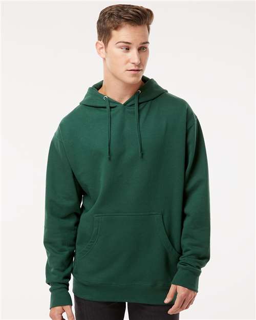 Midweight Hooded Sweatshirt - OnModelFront - B23676543 - Forest Green
