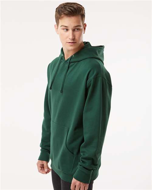 Midweight Hooded Sweatshirt - OnModelSide - B23676543 - Forest Green
