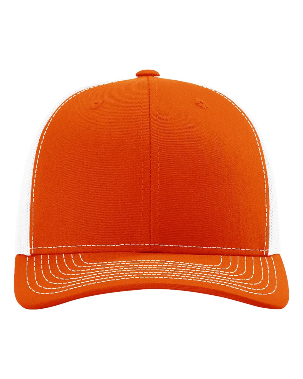Snapback Trucker Cap - Front - B18095160 - Orange/ White