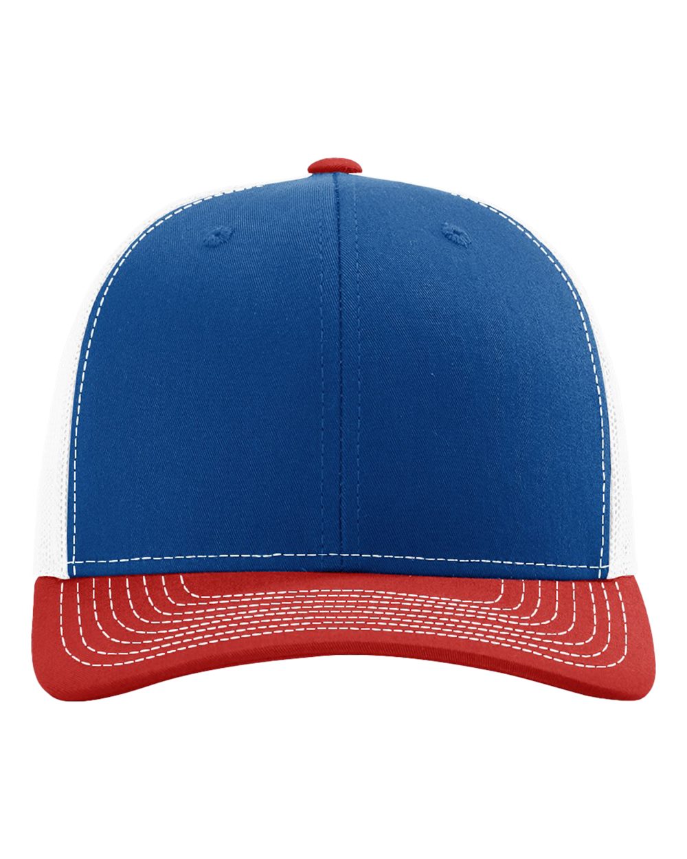 Snapback Trucker Cap - Front - B18095710 - Royal/ White/ Red