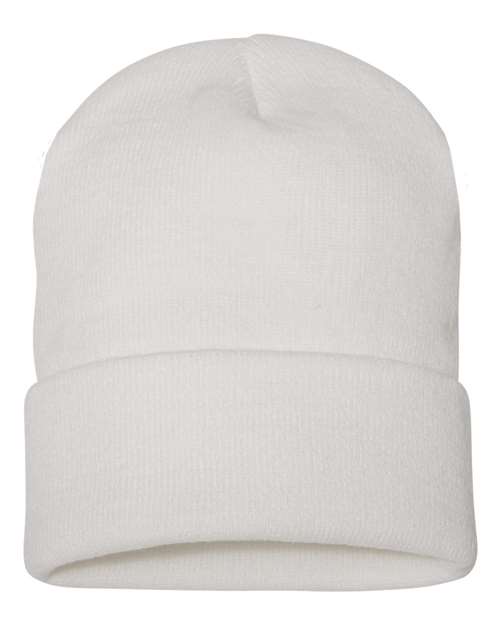 Cuffed Beanie - Back - B18595000 - White