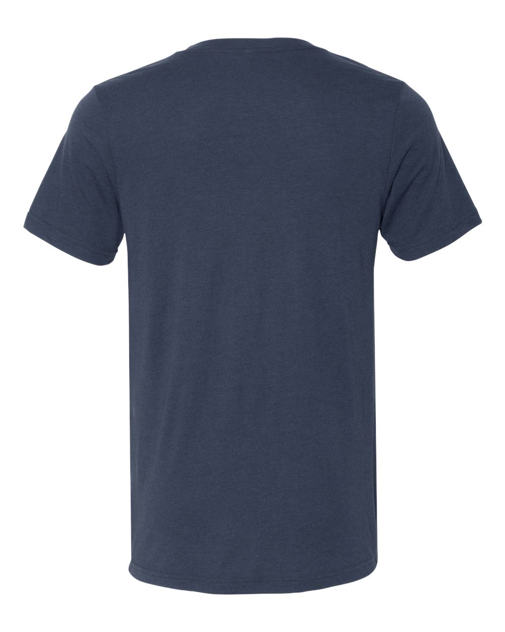 Triblend V-Neck Short Sleeve Tee - Back - B02006632 - Solid Navy Triblend