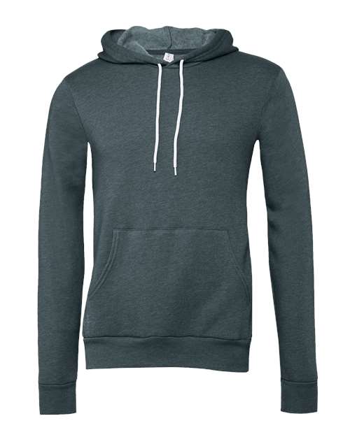 Sponge Fleece Hoodie - Front - B86306622 - Heather Slate