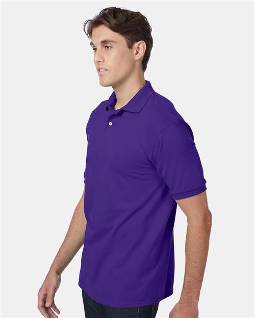 Ecosmart® Jersey Polo - OnModelSide - B11000673 - Purple