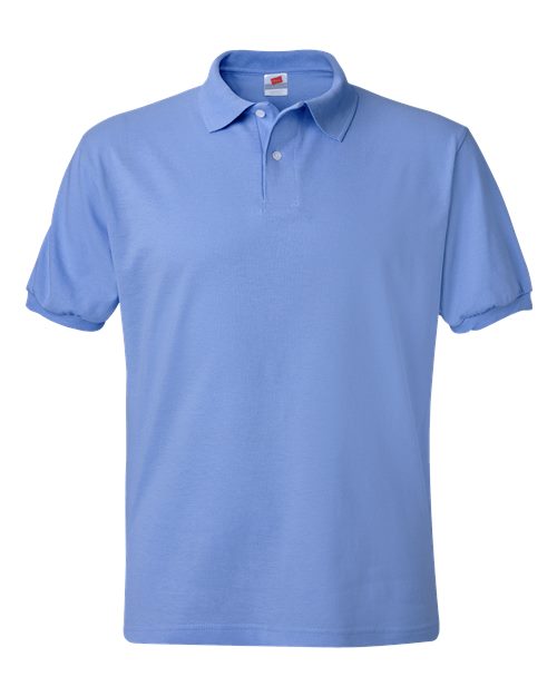Ecosmart® Jersey Polo - Front - B11000263 - Carolina Blue