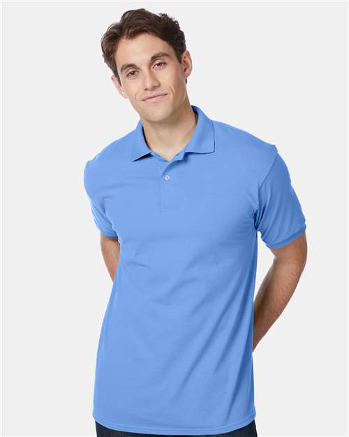 Ecosmart® Jersey Polo - OnModelFront - B11000263 - Carolina Blue