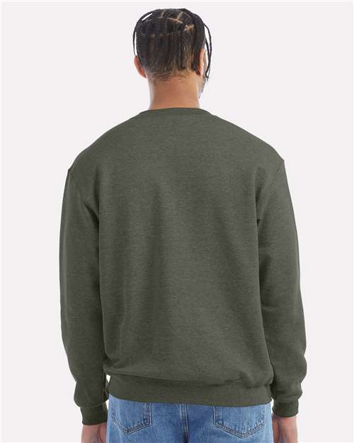 Powerblend® Crewneck Sweatshirt - OnModelBack - B21284203 - Dark Green Heather