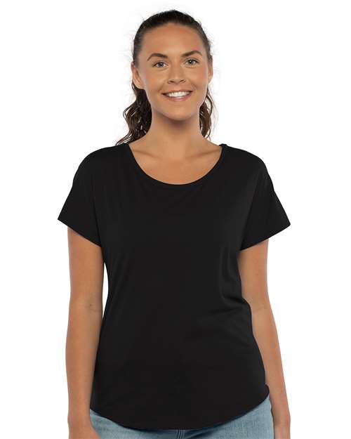 Women's Ideal Dolman T-Shirt - OnModelFront - B38318502 - Black
