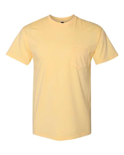 Inspired Dye Short Sleeve Pocket Crew - Front - B39618982 - Blonde