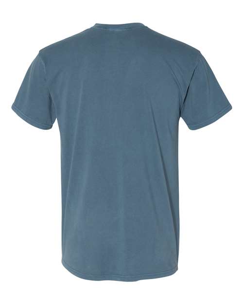 Inspired Dye Short Sleeve Pocket Crew - Back - B39618104 - Blue Jean