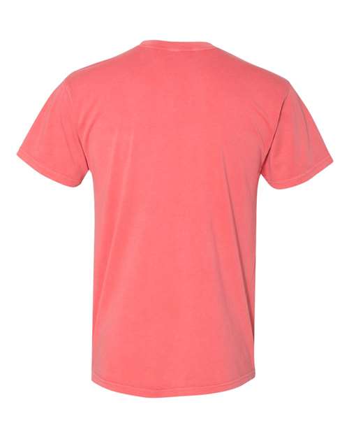 Inspired Dye Short Sleeve Pocket Crew - Back - B39618272 - Guava