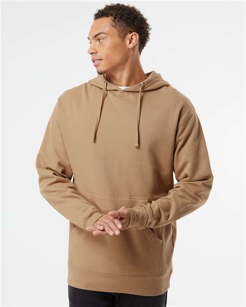 Midweight Hooded Sweatshirt - OnModelFront - B23676733 - Sandstone