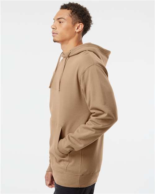 Midweight Hooded Sweatshirt - OnModelSide - B23676733 - Sandstone