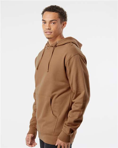 Midweight Hooded Sweatshirt - OnModelSide - B23676553 - Saddle