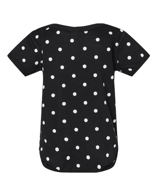 Infant Baby Rib Bodysuit - Back - B30238911 - Black/ White Dot