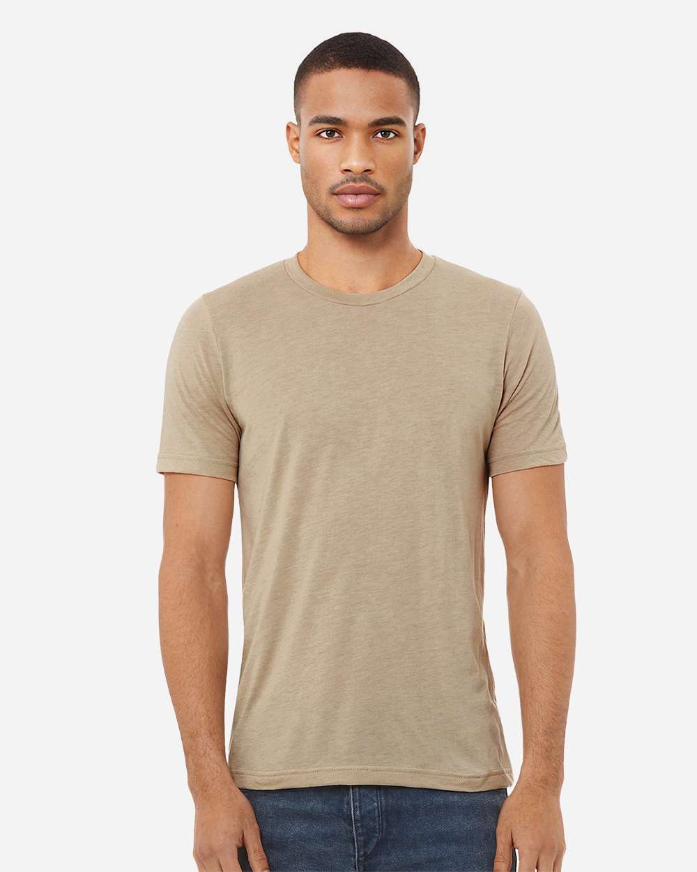 Triblend Tee - OnModelFront - B84706882 - Tan Triblend