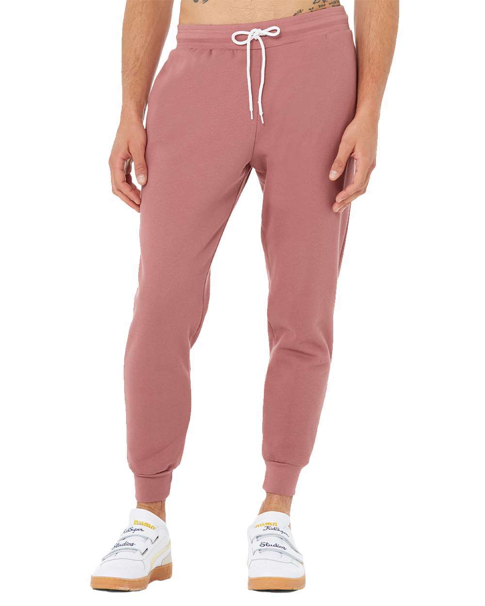 Unisex Sponge Fleece Jogger Sweatpants - OnModelFront - B36806572 - Mauve