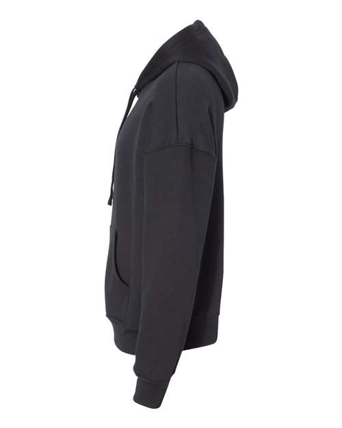 Sponge Fleece Drop Shoulder Hoodie - DirectSide - B36906502 - Black
