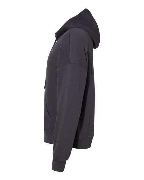 Sponge Fleece Drop Shoulder Hoodie - DirectSide - B36906202 - Dark Grey