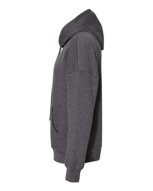 Sponge Fleece Drop Shoulder Hoodie - DirectSide - B36906092 - Dark Grey Heather