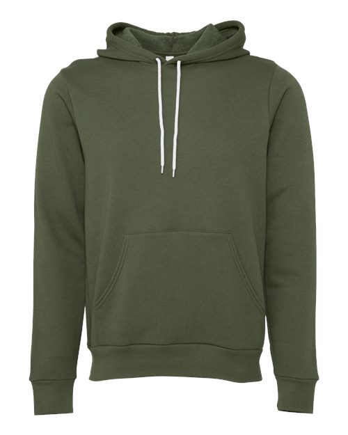 Sponge Fleece Hoodie - Front - B86306062 - Military Green
