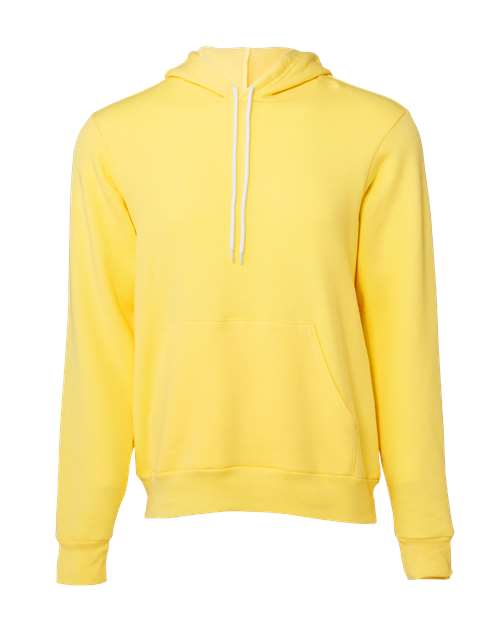 Sponge Fleece Hoodie - Front - B86306732 - Yellow