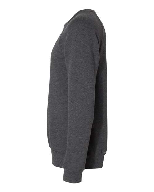 Sponge Fleece Raglan Crewneck Sweatshirt - DirectSide - B85106102 - Dark Grey Heather