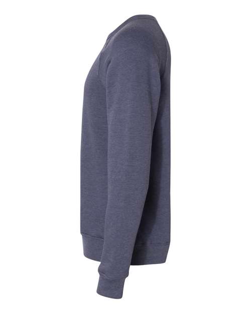 Sponge Fleece Raglan Crewneck Sweatshirt - DirectSide - B85106632 - Heather Navy