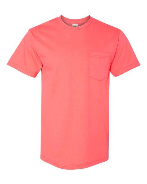 Hammer™ Pocket T-Shirt - Front - B19160088 - Coral Silk