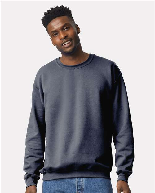 Heavy Blend™ Crewneck Sweatshirt - OnModelFront - B21060813 - Heather Dark Navy