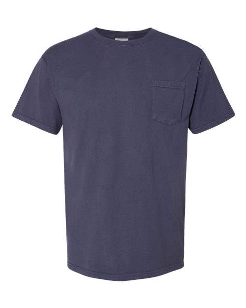 Garment-Dyed Pocket T-Shirt - Front - B35200683 - Anchor Slate