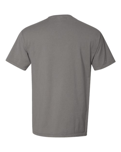 Garment-Dyed Pocket T-Shirt - Back - B35200133 - Concrete Grey