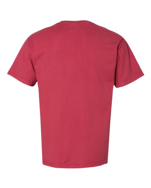 Garment-Dyed Pocket T-Shirt - Back - B35200703 - Crimson Fall