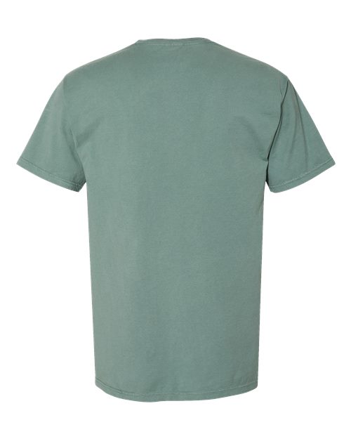 Garment-Dyed Pocket T-Shirt - Back - B35200543 - Cypress Green