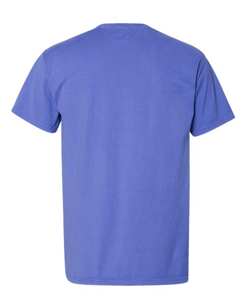 Garment-Dyed Pocket T-Shirt - Back - B35200813 - Deep Forte Blue