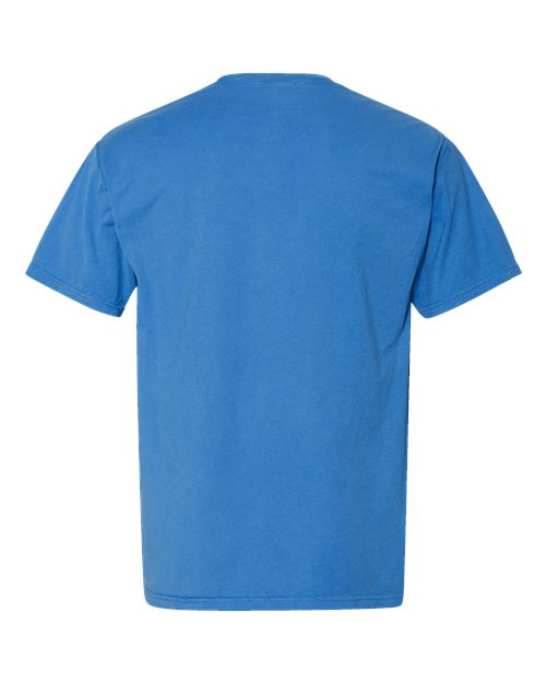 Garment-Dyed Pocket T-Shirt - Back - B35200253 - Summer Sky Blue