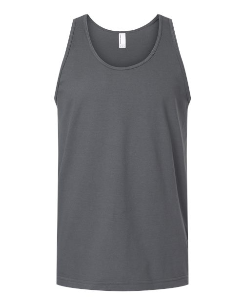 Unisex Fine Jersey Tank - Front - B00827091 - Asphalt