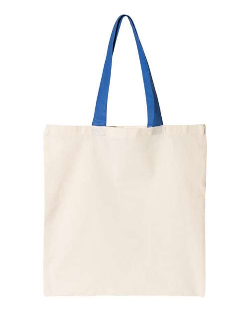 Contrast-Color Handle Tote - Front - B10566750 - Natural/ Royal