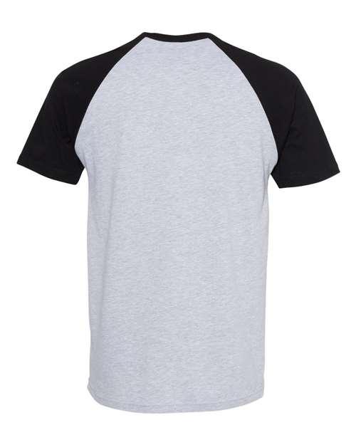 Cotton Raglan T-Shirt - Back - B21518512 - Black/ Heather Grey