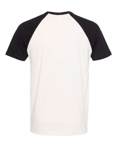 Cotton Raglan T-Shirt - Back - B21518502 - Black/ Natural