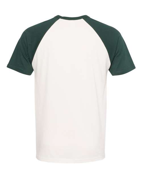 Cotton Raglan T-Shirt - Back - B21518542 - Forest Green/ Natural