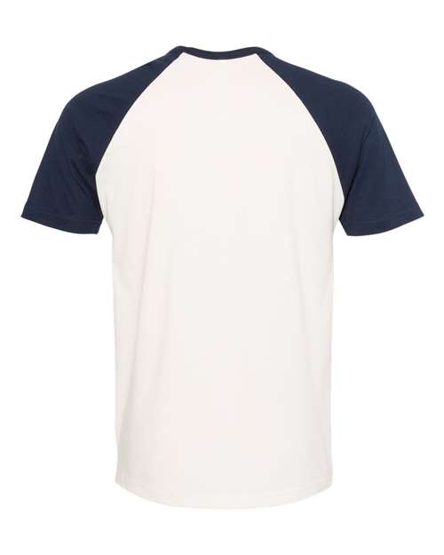 Cotton Raglan T-Shirt - Back - B21518652 - Midnight Navy/ Natural